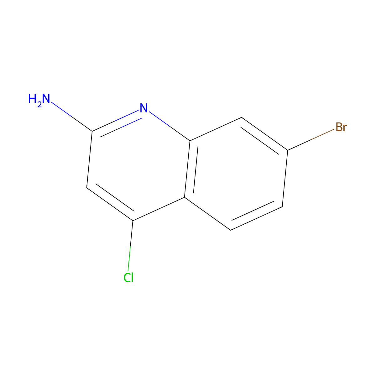 7-Bromo-4-chloroquinolin-2-amine molecular structure, CAS 68050-38-4