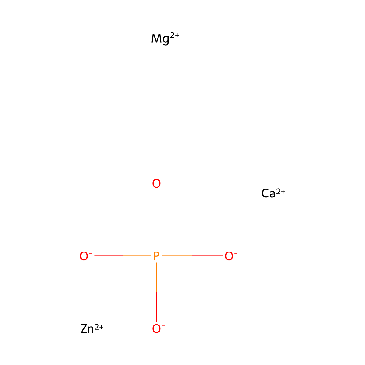 Phosphoric acid, calcium magnesium zinc salt (1:?:?:?) molecular structure, CAS 68052-05-1