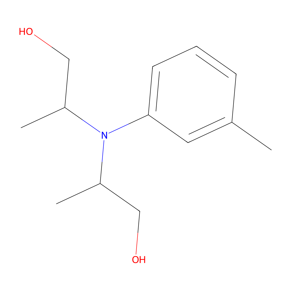 1-Propanol, 2,2'-((3-methylphenyl)imino)bis- molecular structure, CAS 68052-22-2