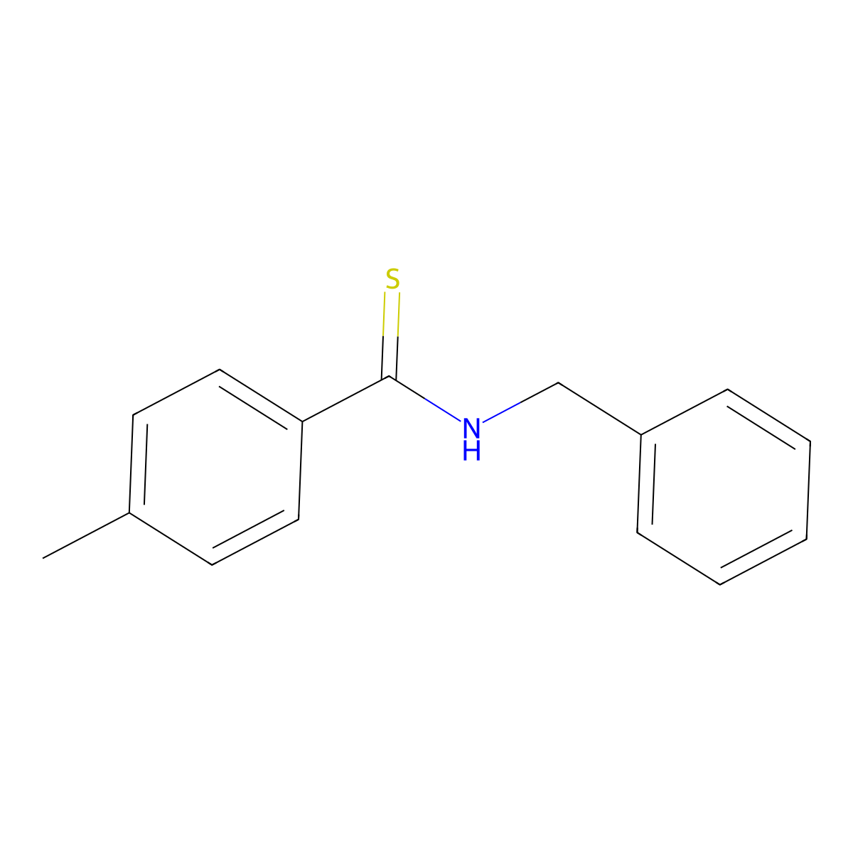 Benzamide, N-benzyl-p-methyl-thio- molecular structure, CAS 68055-34-5
