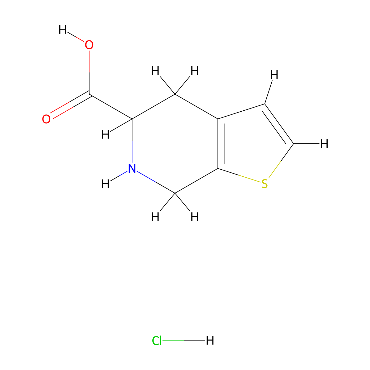 4H,5H,6H,7H-thieno[2,3-c]pyridine-5-carboxylic acid hydrochloride molecular structure, CAS 68056-08-6