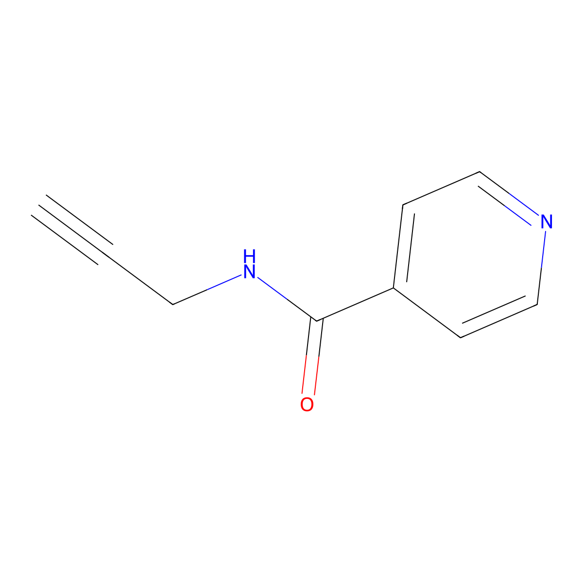 N-prop-2-ynyl-isonicotinamide molecular structure, CAS 680584-61-6