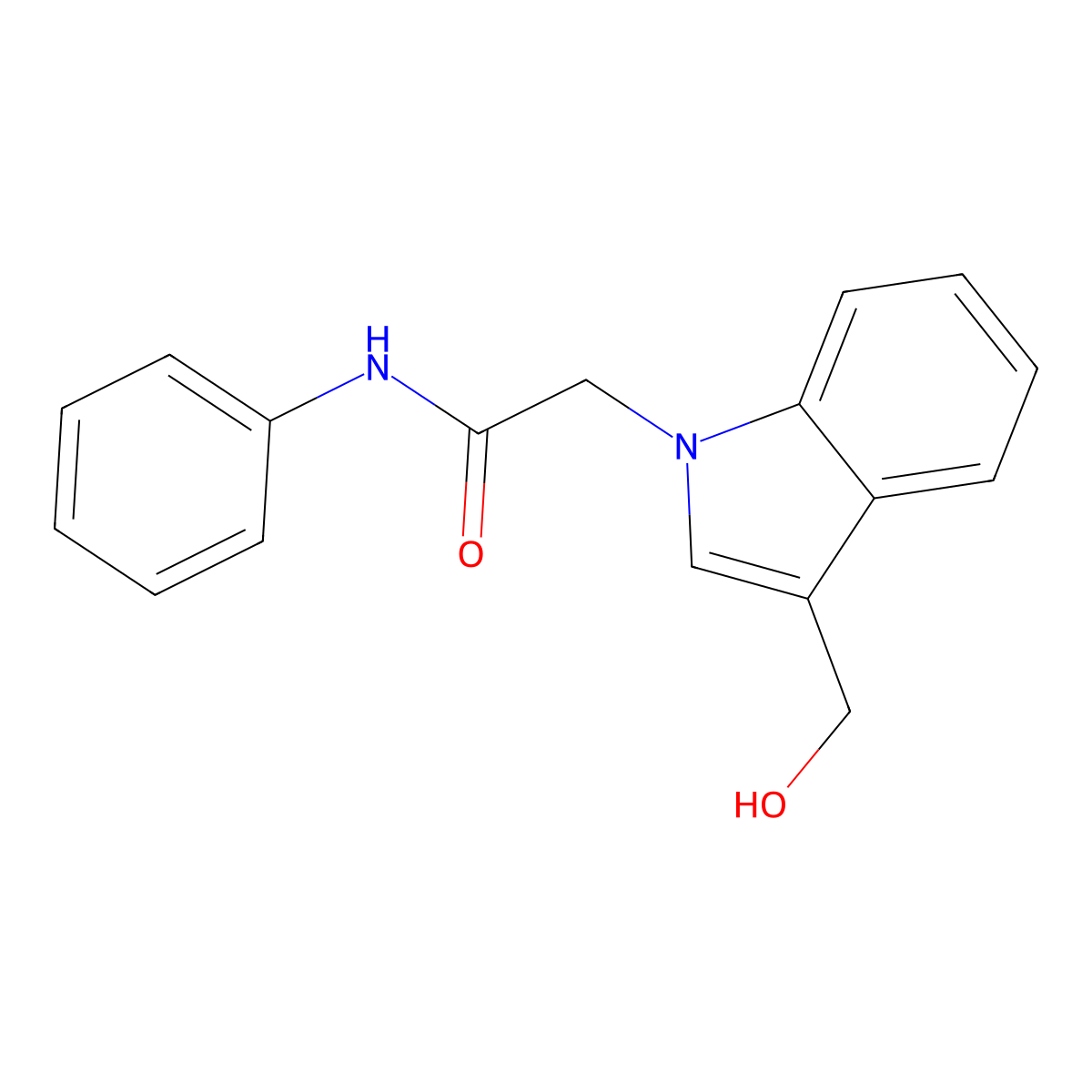 2-[3-(hydroxymethyl)-1H-indol-1-yl]-N-phenylacetamide molecular structure, CAS 680585-14-2