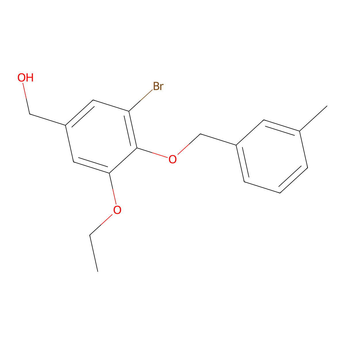 {3-Bromo-5-ethoxy-4-[(3-methylbenzyl)oxy]phenyl}methanol molecular structure, CAS 680587-55-7