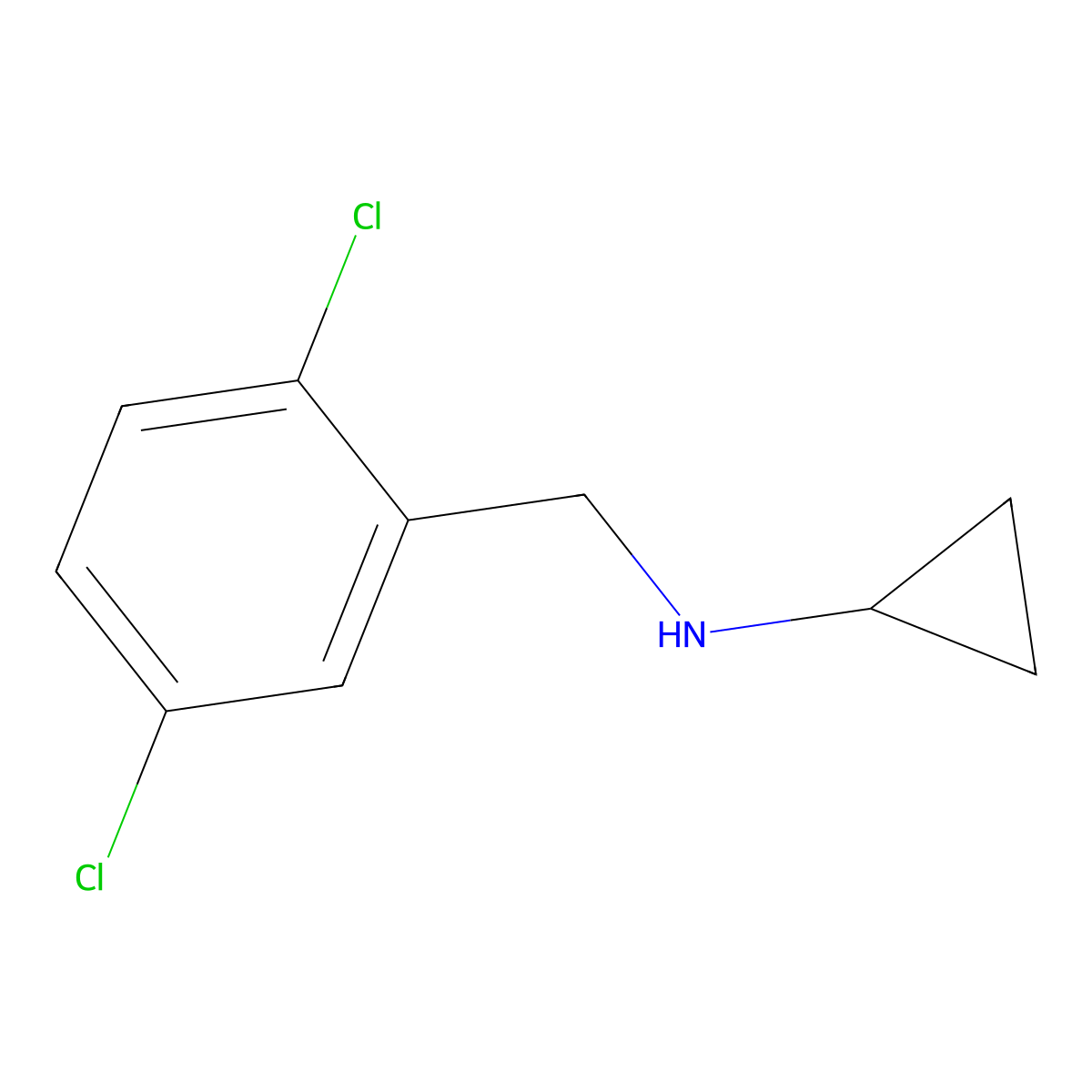 Cyclopropyl-(2,5-dichloro-benzyl)-amine molecular structure, CAS 680591-59-7