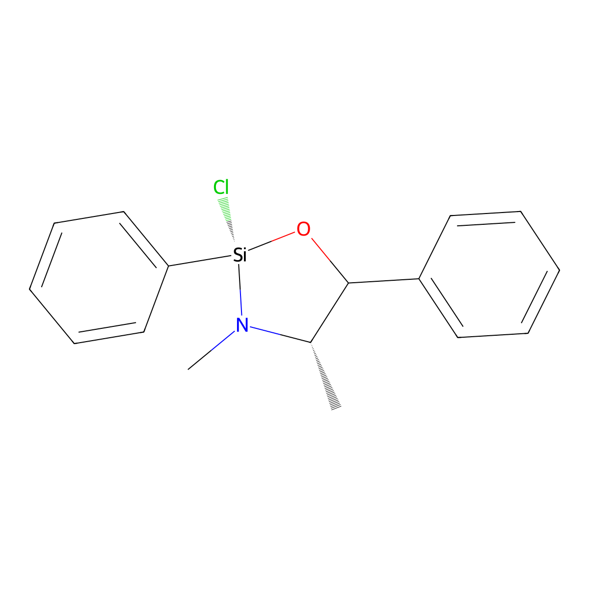 (2S,4S)-2-Chloro-3,4-dimethyl-2,5-diphenyl-1,3,2-oxazasilolidine molecular structure, CAS 680592-40-9