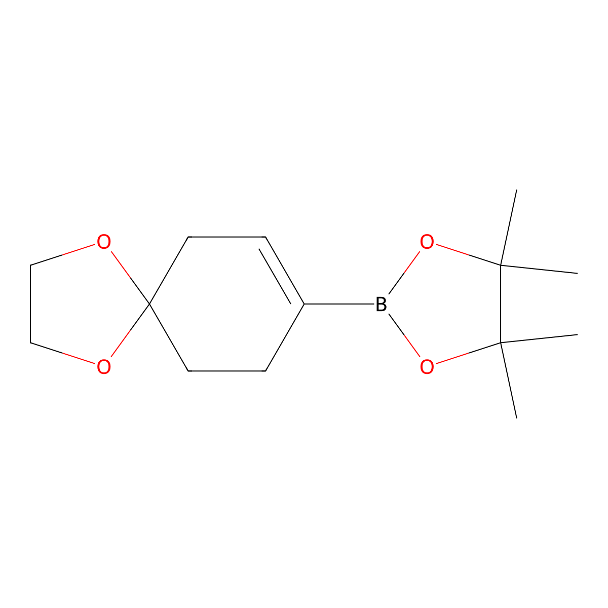8-(4,4,5,5-Tetramethyl-1,3,2-dioxaborolan-2-yl)-1,4-dioxaspiro(4.5)dec-7-ene molecular structure, CAS 680596-79-6