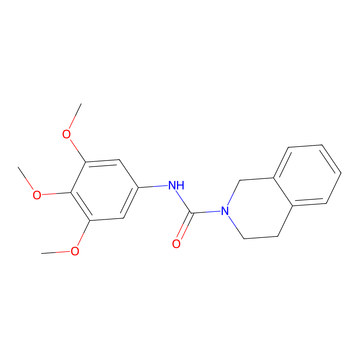 N-(3,4,5-trimethoxyphenyl)-3,4-dihydroisoquinoline-2(1H)-carboxamide molecular structure, CAS 68060-97-9