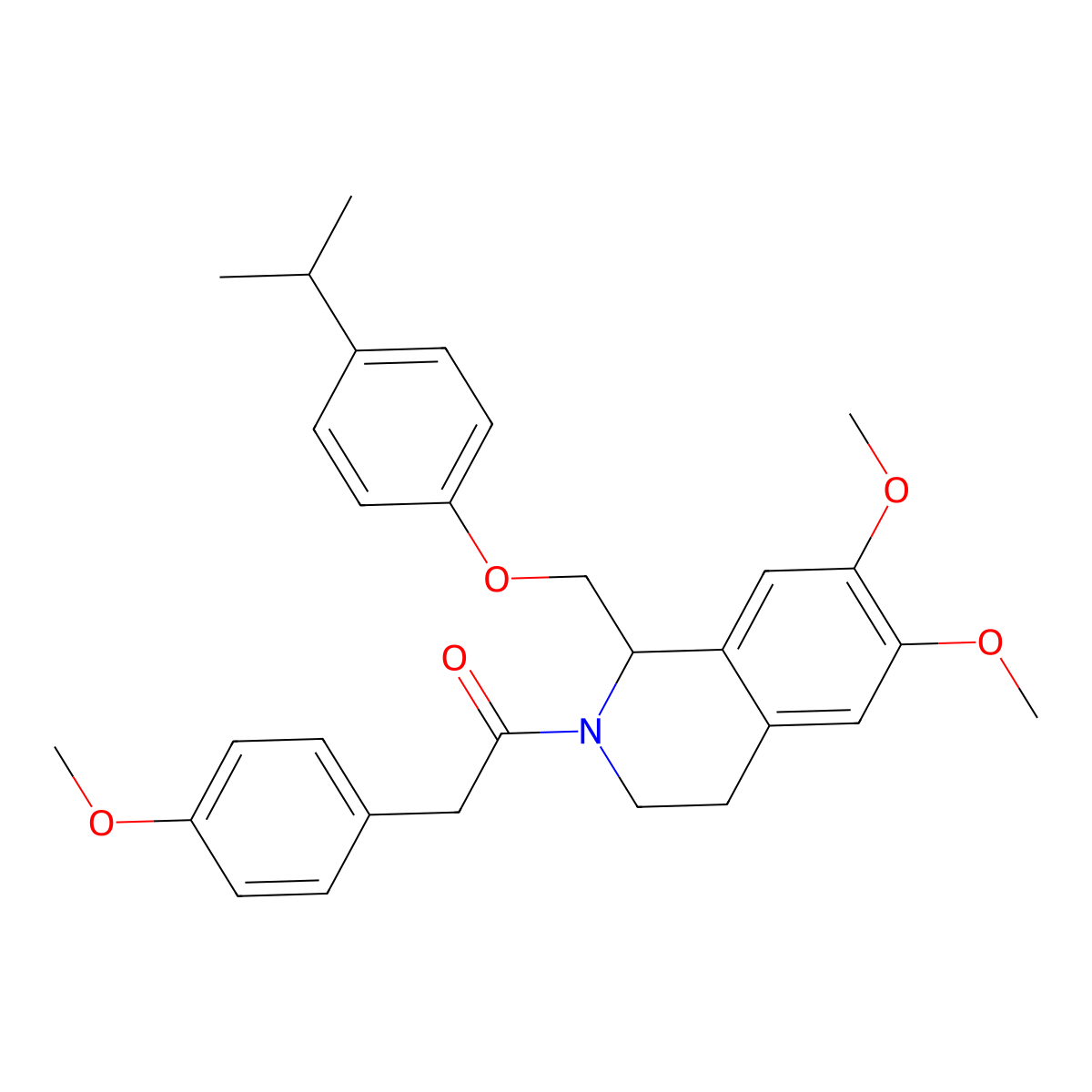 1-(1-((4-isopropylphenoxy)methyl)-6,7-dimethoxy-3,4-dihydroisoquinolin-2(1H)-yl)-2-(4-methoxyphenyl)ethanone molecular structure, CAS 680604-50-6