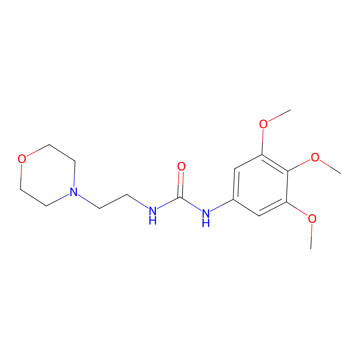 1-[2-(Morpholin-4-yl)ethyl]-3-(3,4,5-trimethoxyphenyl)urea molecular structure, CAS 68061-16-5