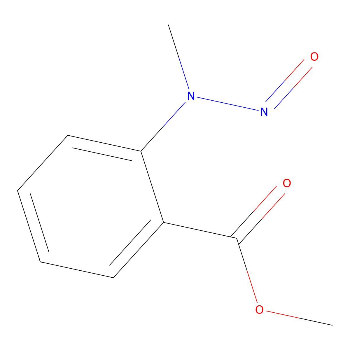Methyl 2-(methyl(nitroso)amino)benzoate molecular structure, CAS 68061-82-5