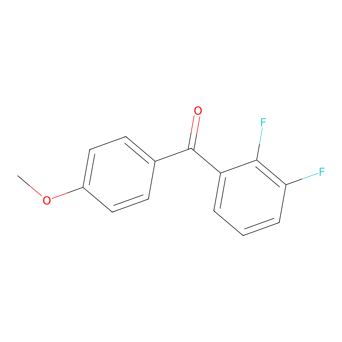 (2,3-Difluorophenyl)(4-methoxyphenyl)methanone molecular structure, CAS 680610-57-5