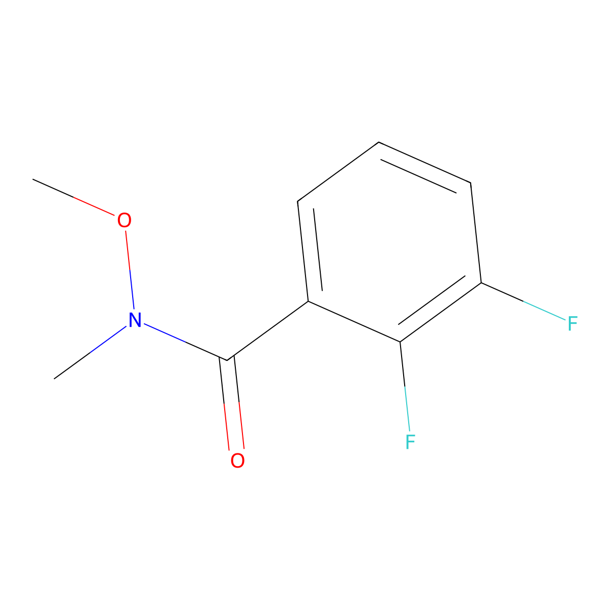 2,3-difluoro-N-methoxy-N-methylbenzamide molecular structure, CAS 680610-58-6