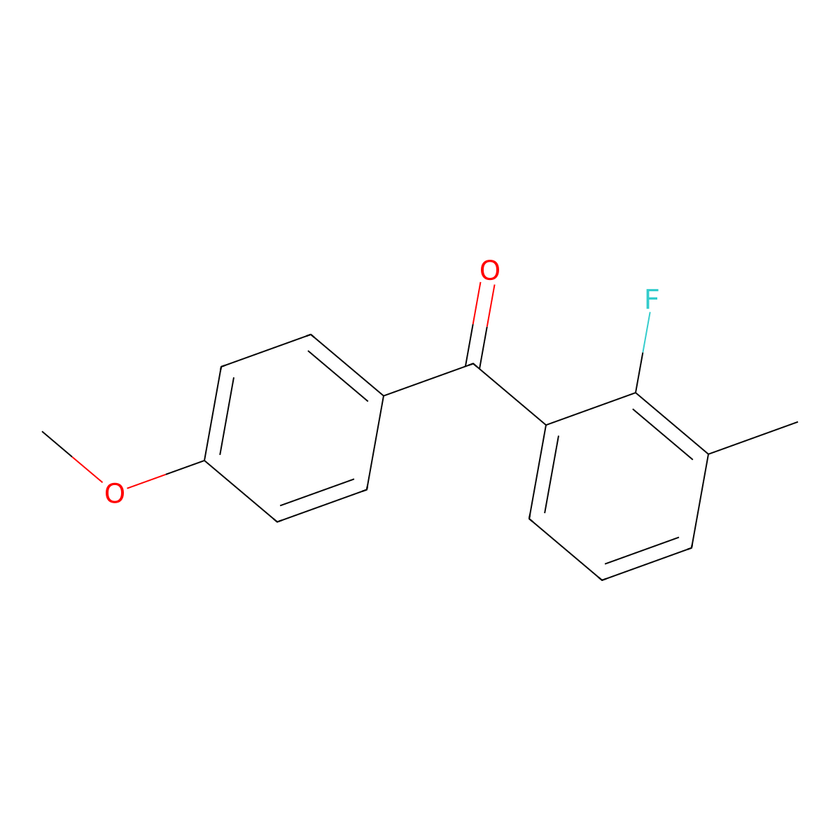(2-Fluoro-3-methylphenyl)(4-methoxyphenyl)methanone molecular structure, CAS 680610-59-7