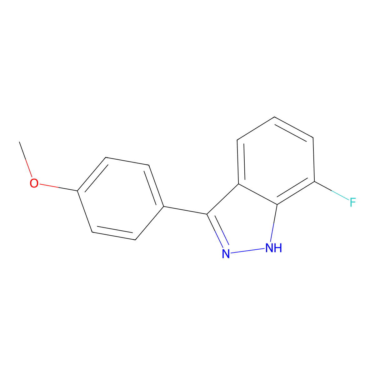 7-fluoro-3-(4-methoxyphenyl)-1H-indazole molecular structure, CAS 680611-16-9