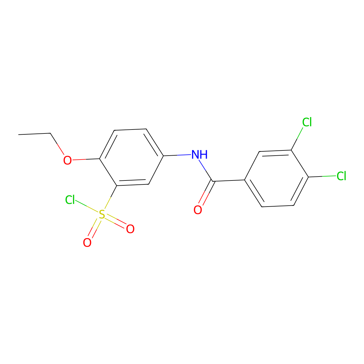 5-(3,4-Dichlorobenzamido)-2-ethoxybenzene-1-sulfonyl chloride molecular structure, CAS 680617-90-7