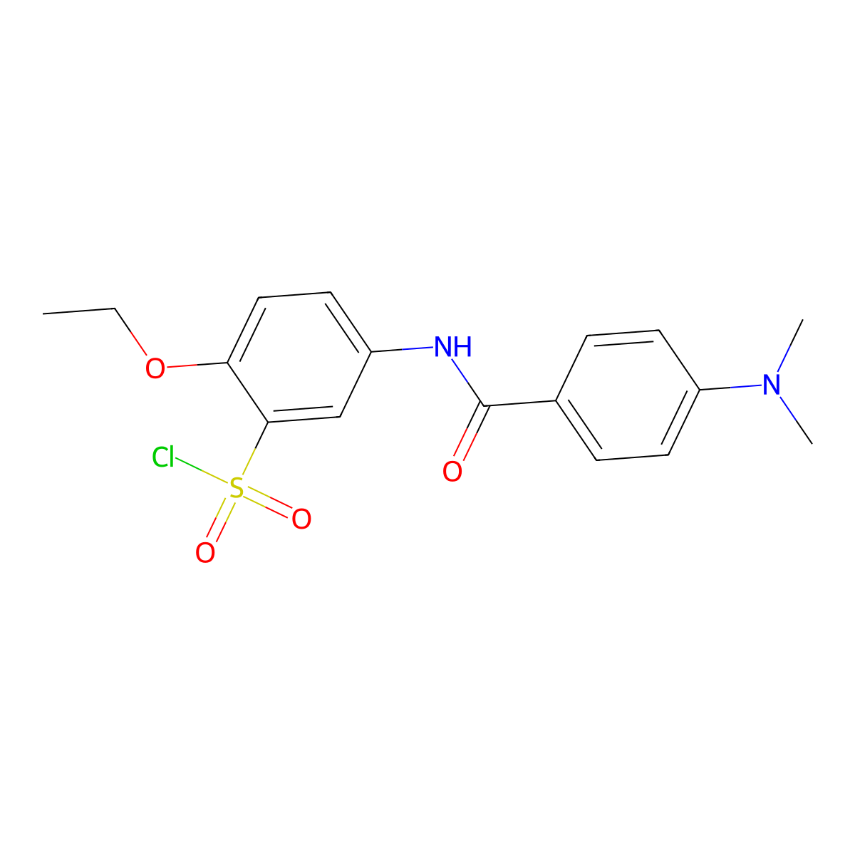 5-(4-(Dimethylamino)benzamido)-2-ethoxybenzene-1-sulfonyl chloride molecular structure, CAS 680617-94-1