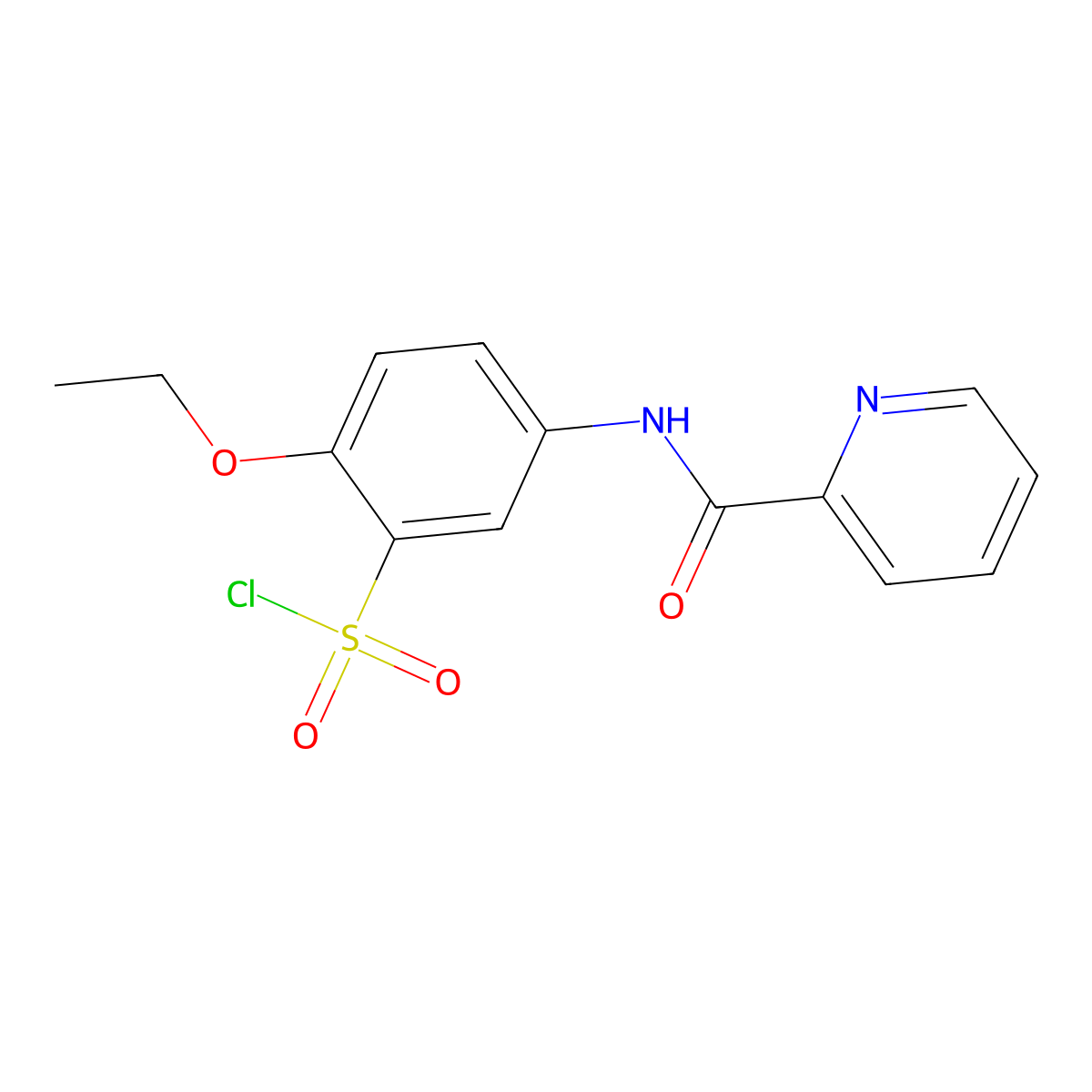 2-Ethoxy-5-(picolinamido)benzene-1-sulfonyl chloride molecular structure, CAS 680618-08-0