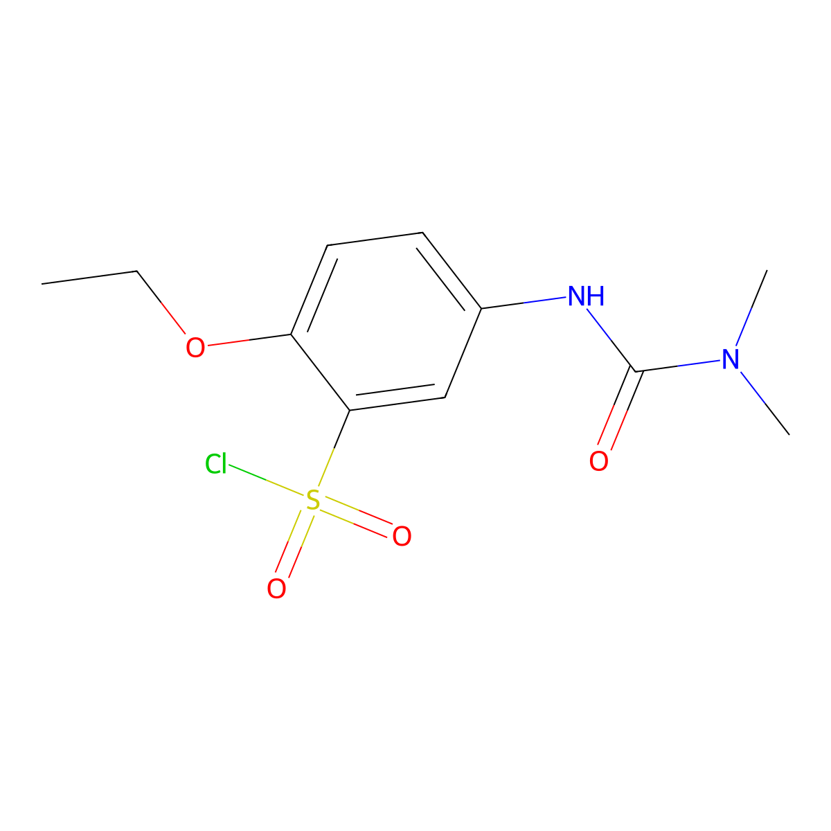 5-(3,3-Dimethyl-ureido)-2-ethoxy-benzenesulfonyl chloride molecular structure, CAS 680618-14-8