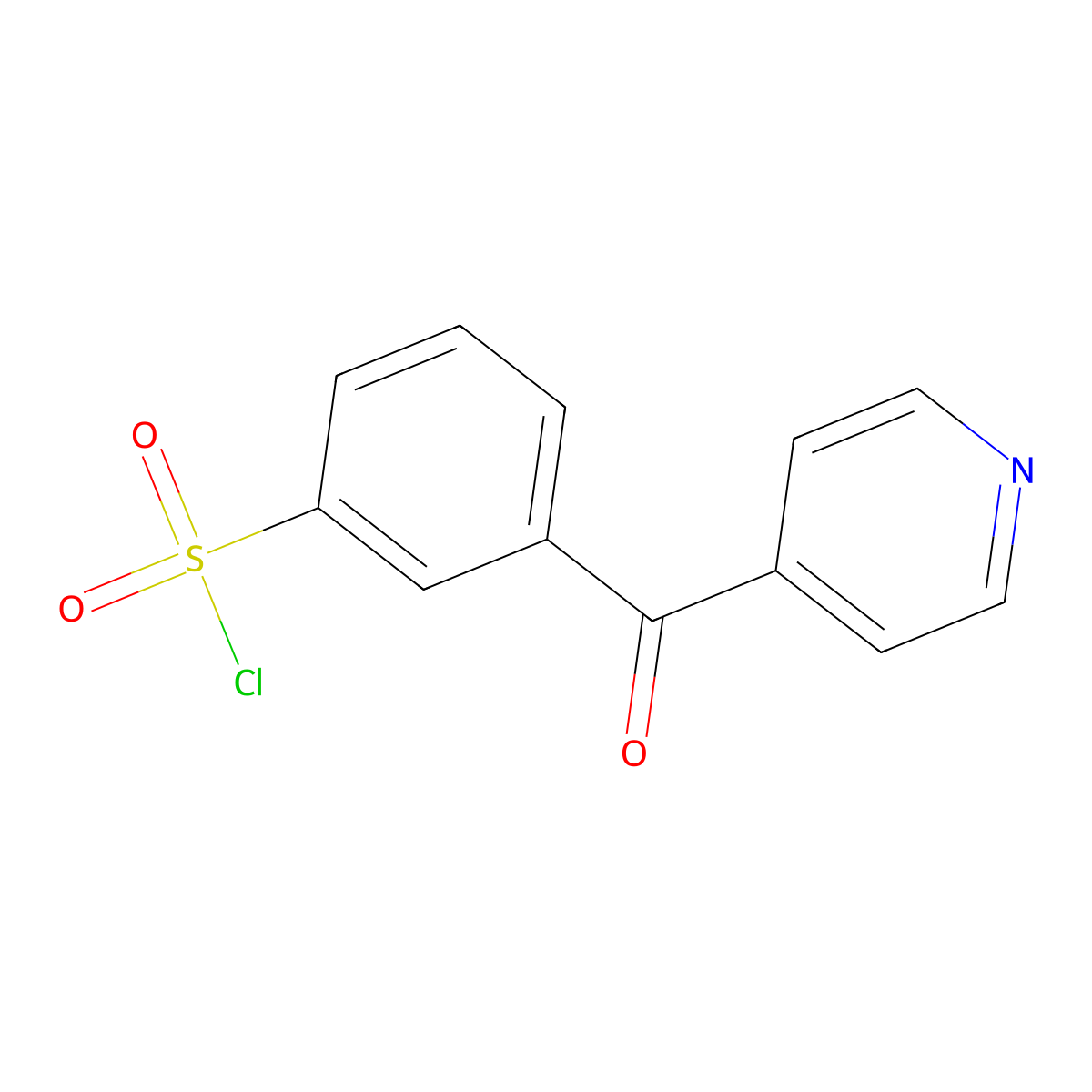 3-(4-Pyridinylcarbonyl)benzenesulfonyl chloride molecular structure, CAS 680618-21-7