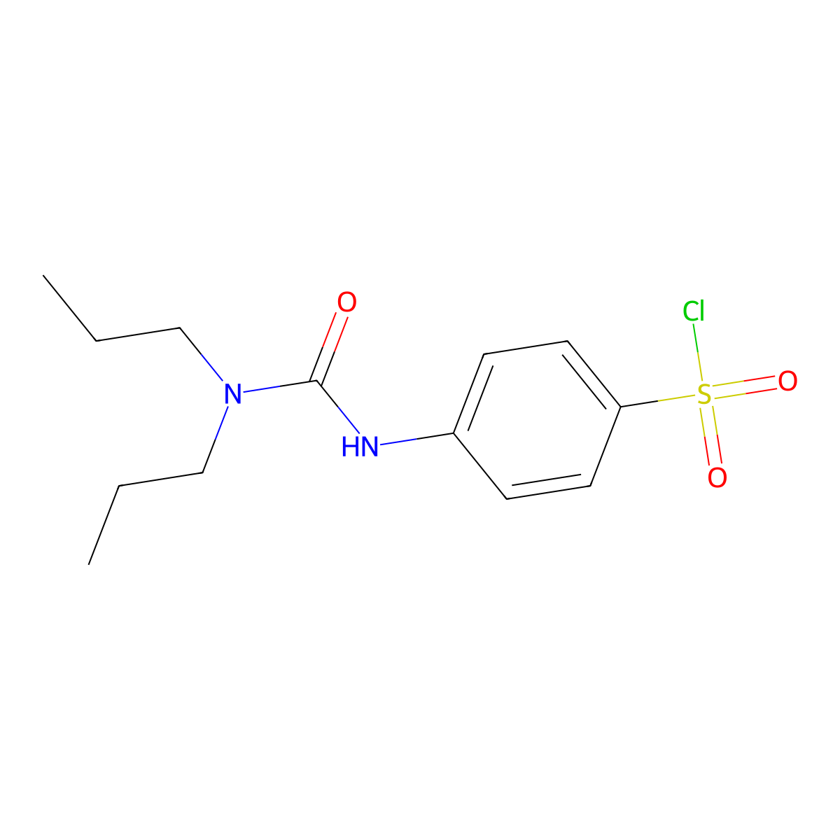 4-(3,3-Dipropyl-ureido)-benzenesulfonyl chloride molecular structure, CAS 680618-26-2