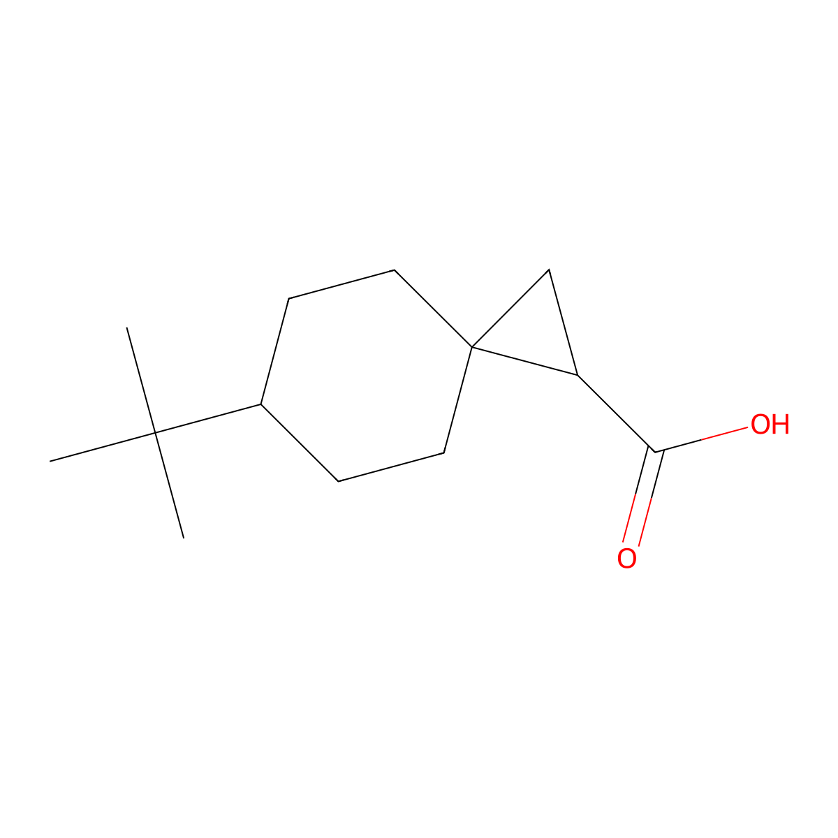 6-tert-butylspiro[2.5]octane-1-carboxylic Acid molecular structure, CAS 680619-06-1
