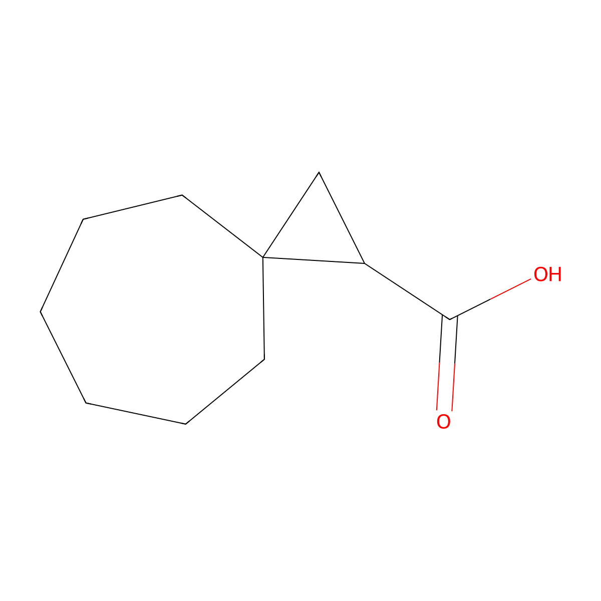 Spiro[2.6]nonane-1-carboxylic Acid molecular structure, CAS 680619-21-0