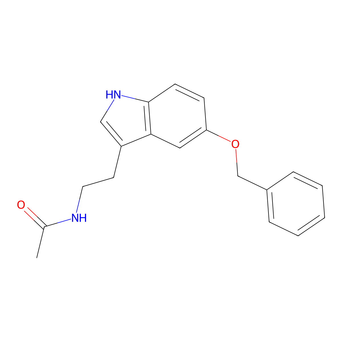 N-Acetyl-5-benzyloxytryptamine molecular structure, CAS 68062-88-4