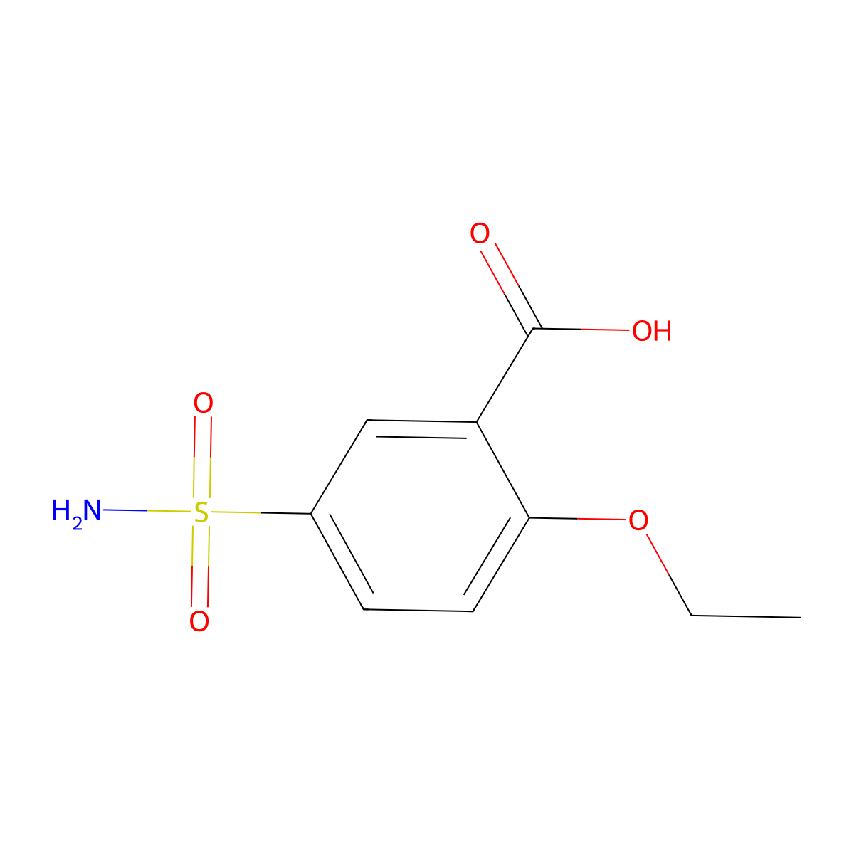 2-Ethoxy-5-sulfamoylbenzoic acid molecular structure, CAS 68064-50-6