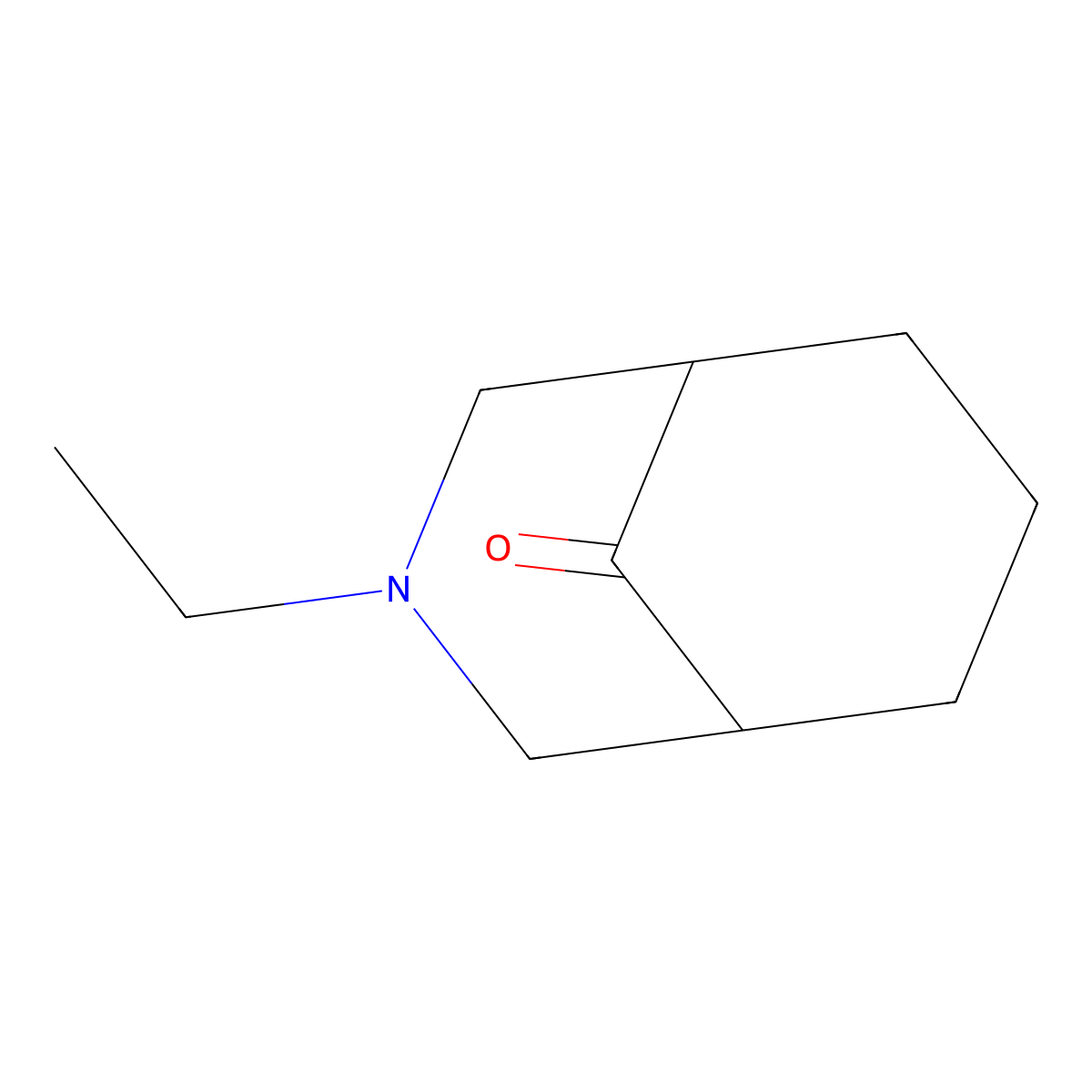3-Ethyl-3-azabicyclo[3.3.1]nonan-9-one molecular structure, CAS 68066-53-5