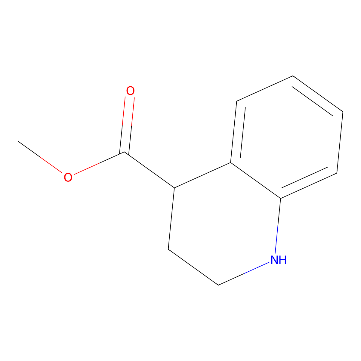 Methyl 1,2,3,4-tetrahydroquinoline-4-carboxylate molecular structure, CAS 68066-85-3