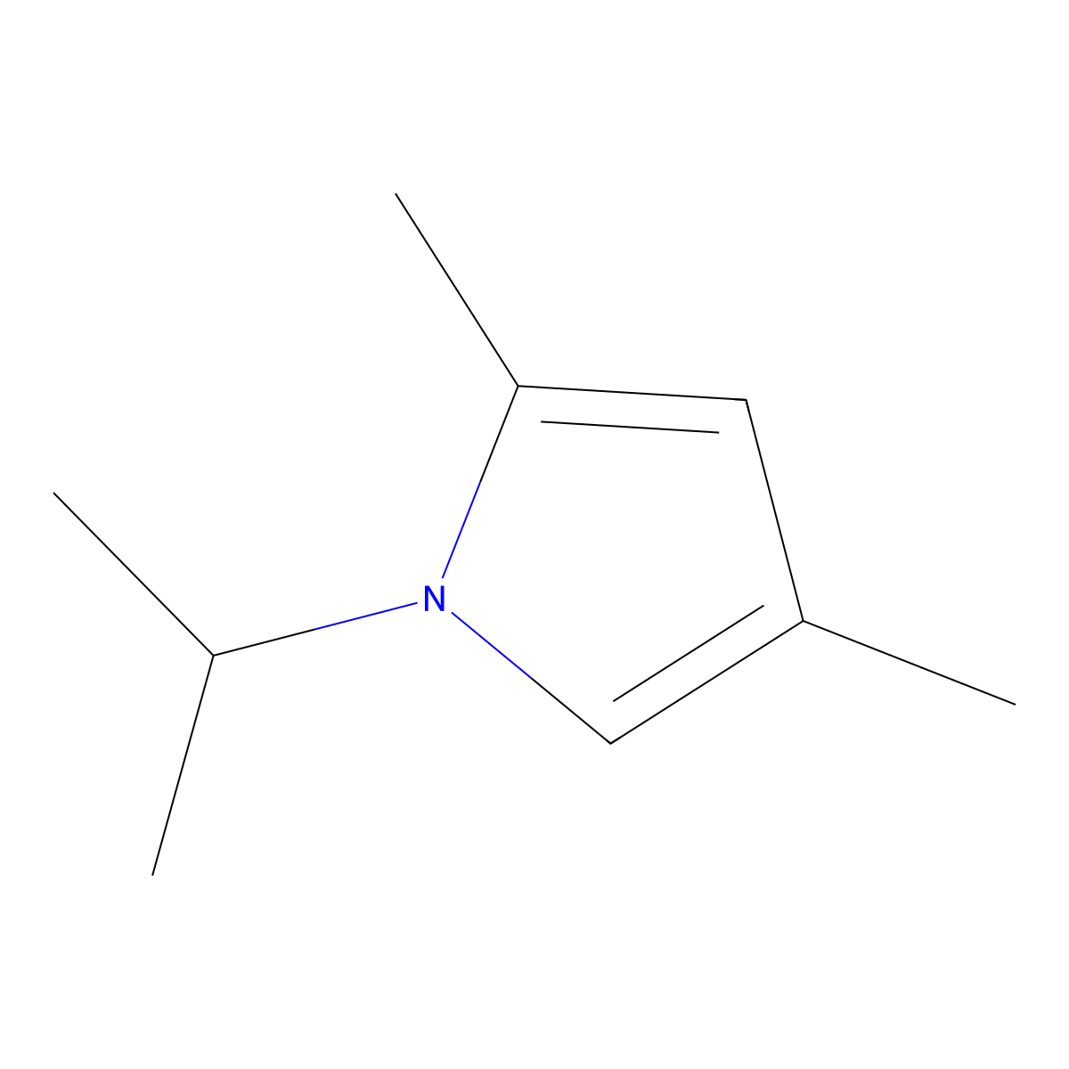 1-Isopropyl-2,4-dimethyl-1H-pyrrole molecular structure, CAS 68067-08-3