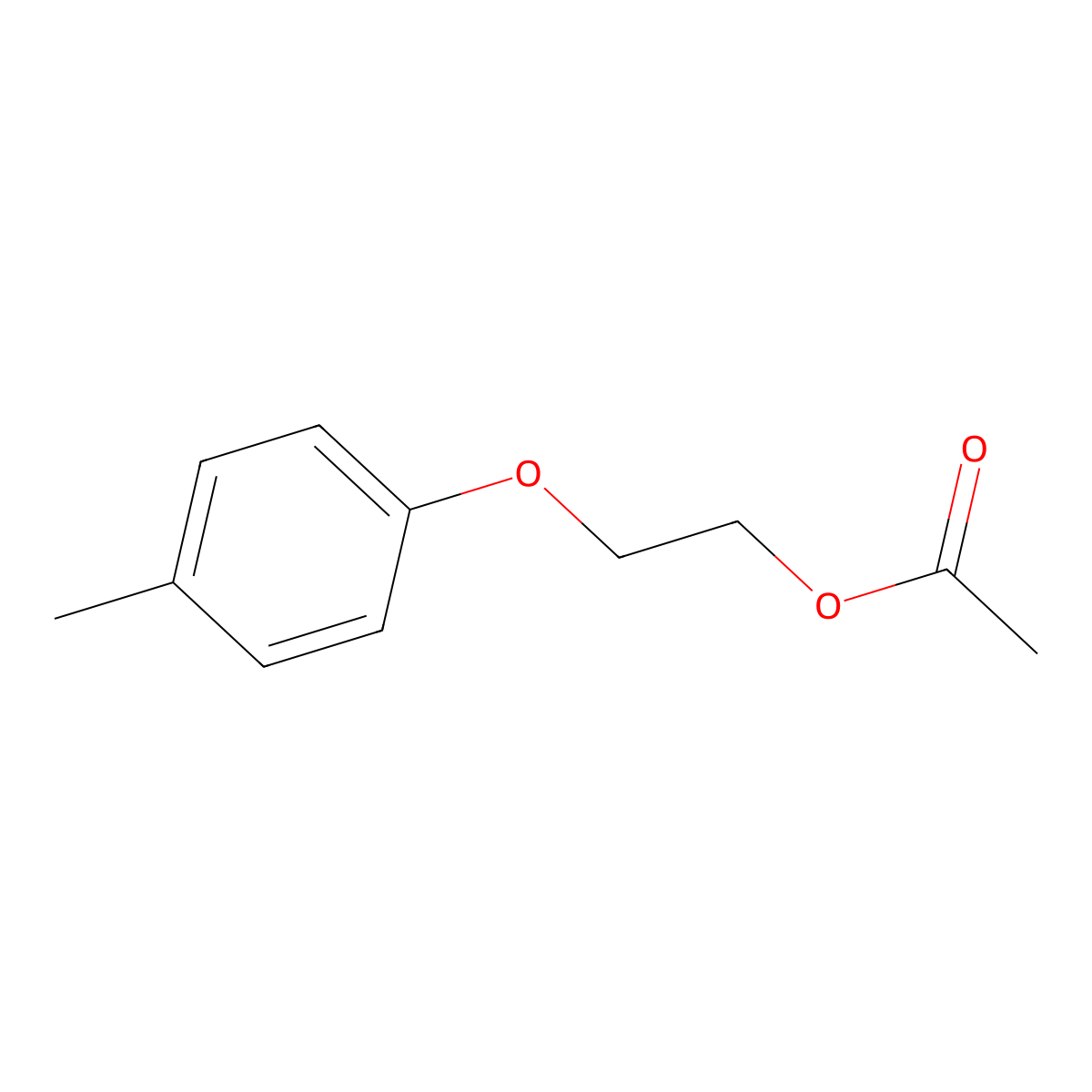 Ethanol, 2-(4-methylphenoxy)-, 1-acetate molecular structure, CAS 6807-11-0