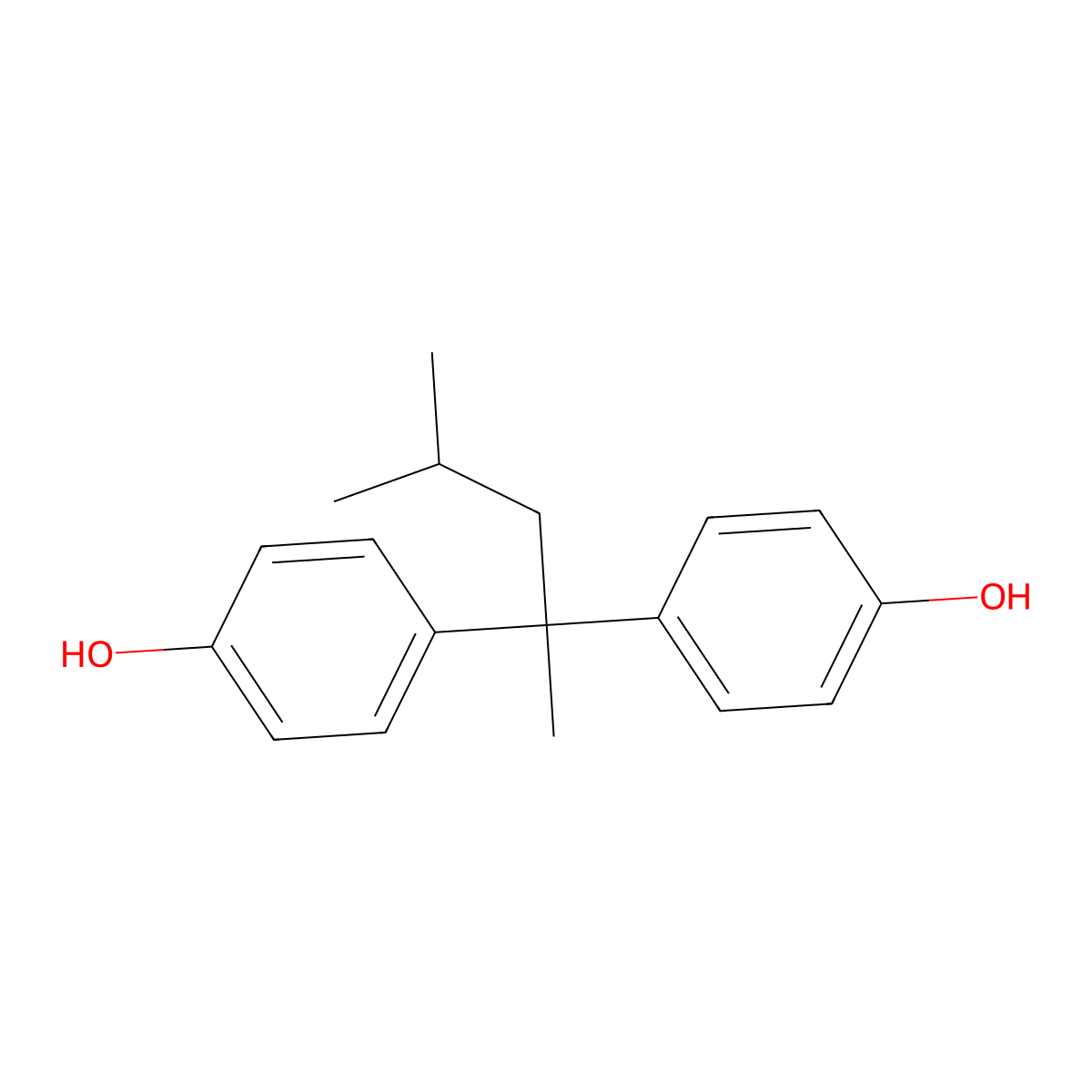 4,4'-(4-Methylpentane-2,2-diyl)diphenol molecular structure, CAS 6807-17-6