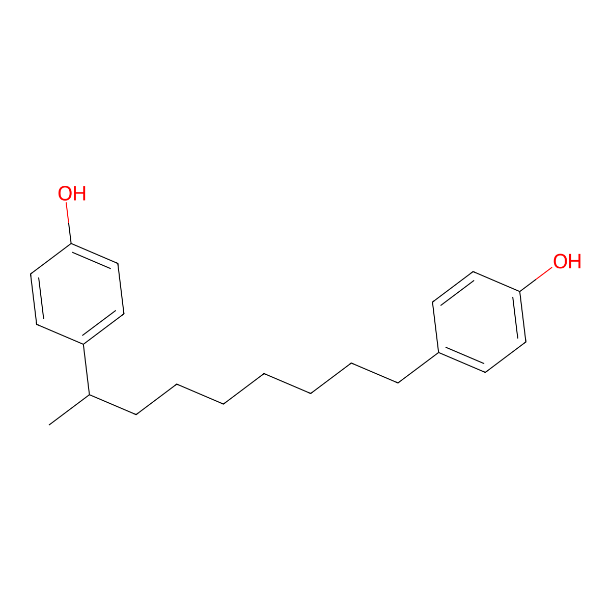 4,4'-(1-Methyloctylidene)bisphenol molecular structure, CAS 6807-18-7
