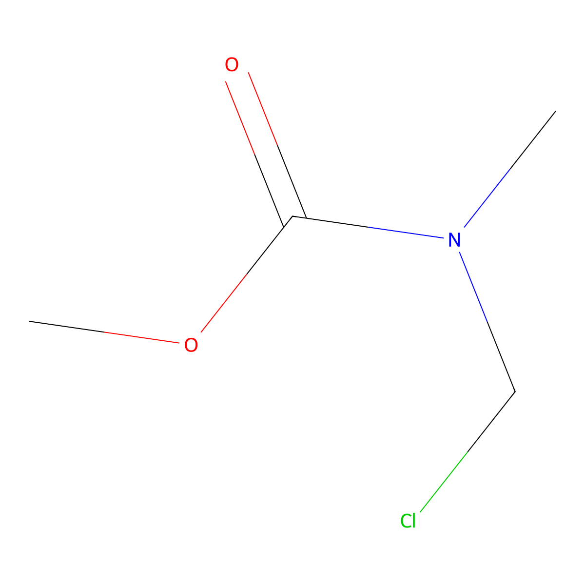 methyl N-(chloromethyl)-N-methylcarbamate molecular structure, CAS 6807-44-9