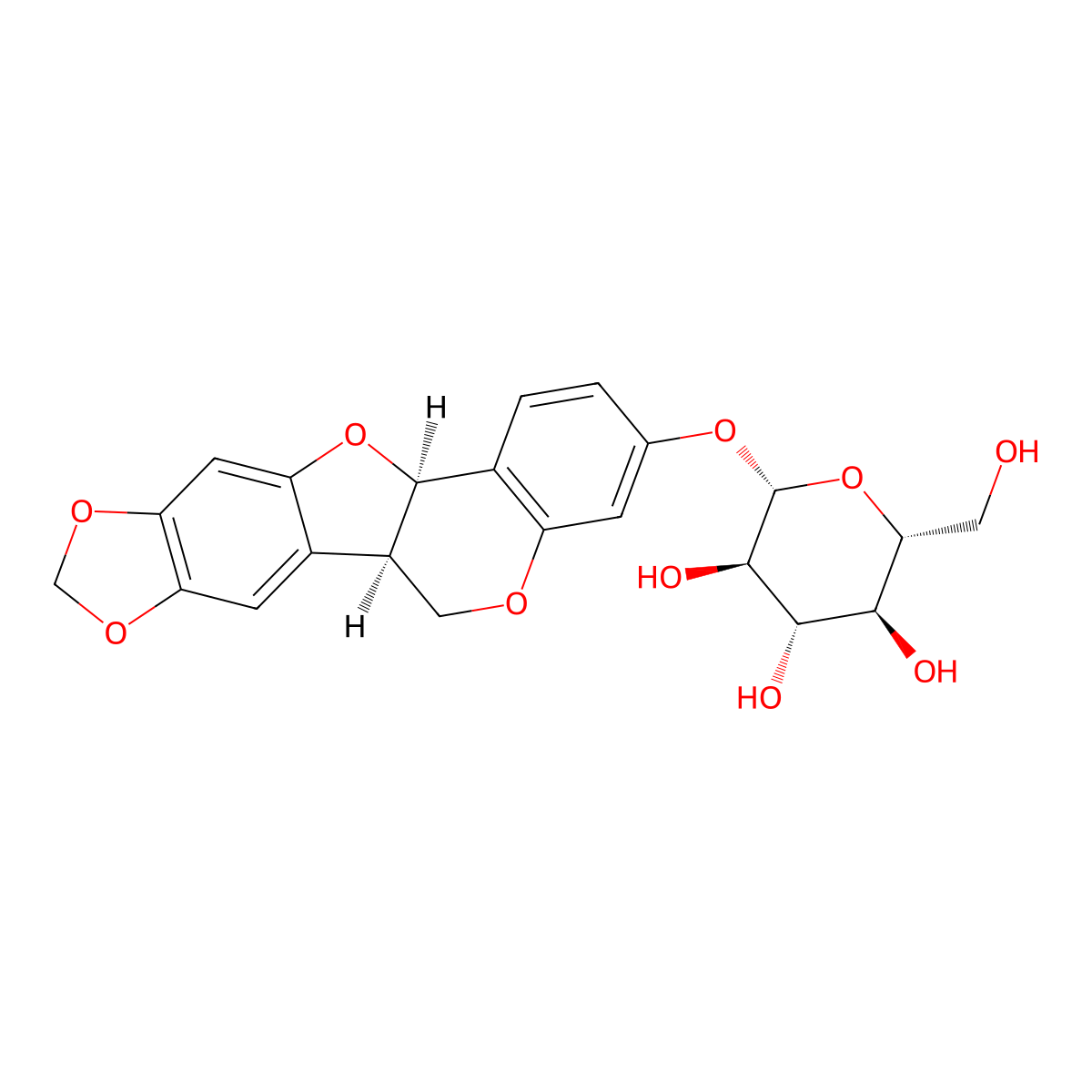 Trifolirhizin molecular structure, CAS 6807-83-6