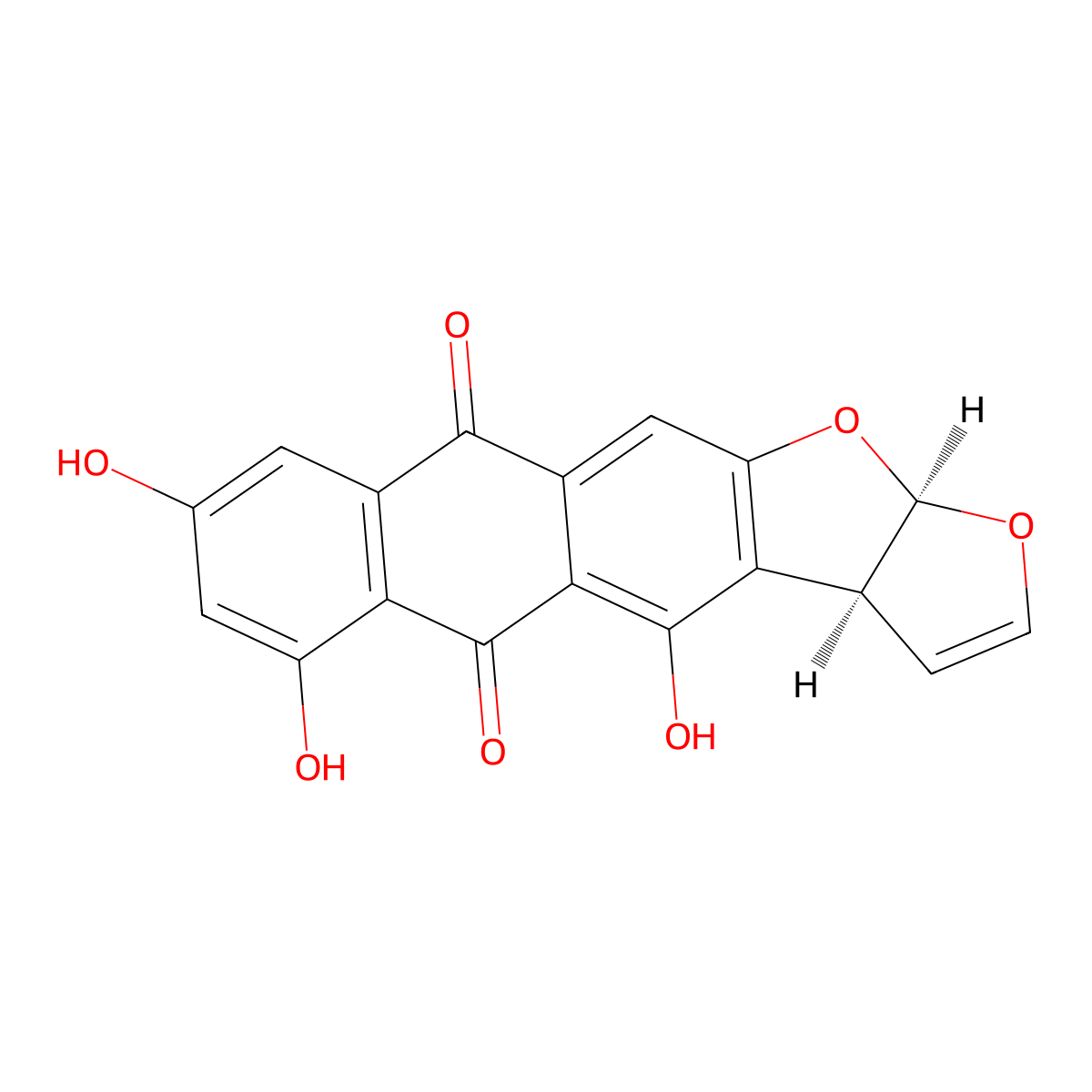 Versicolorin A molecular structure, CAS 6807-96-1