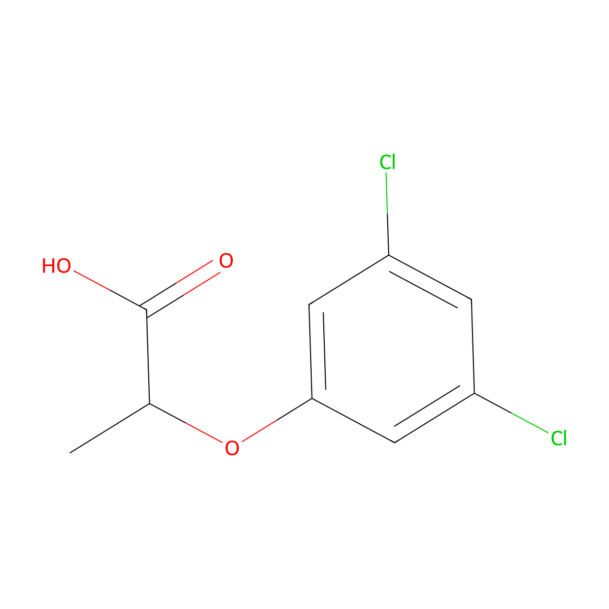 2-(3,5-Dichlorophenoxy)propanoic acid molecular structure, CAS 68070-08-6