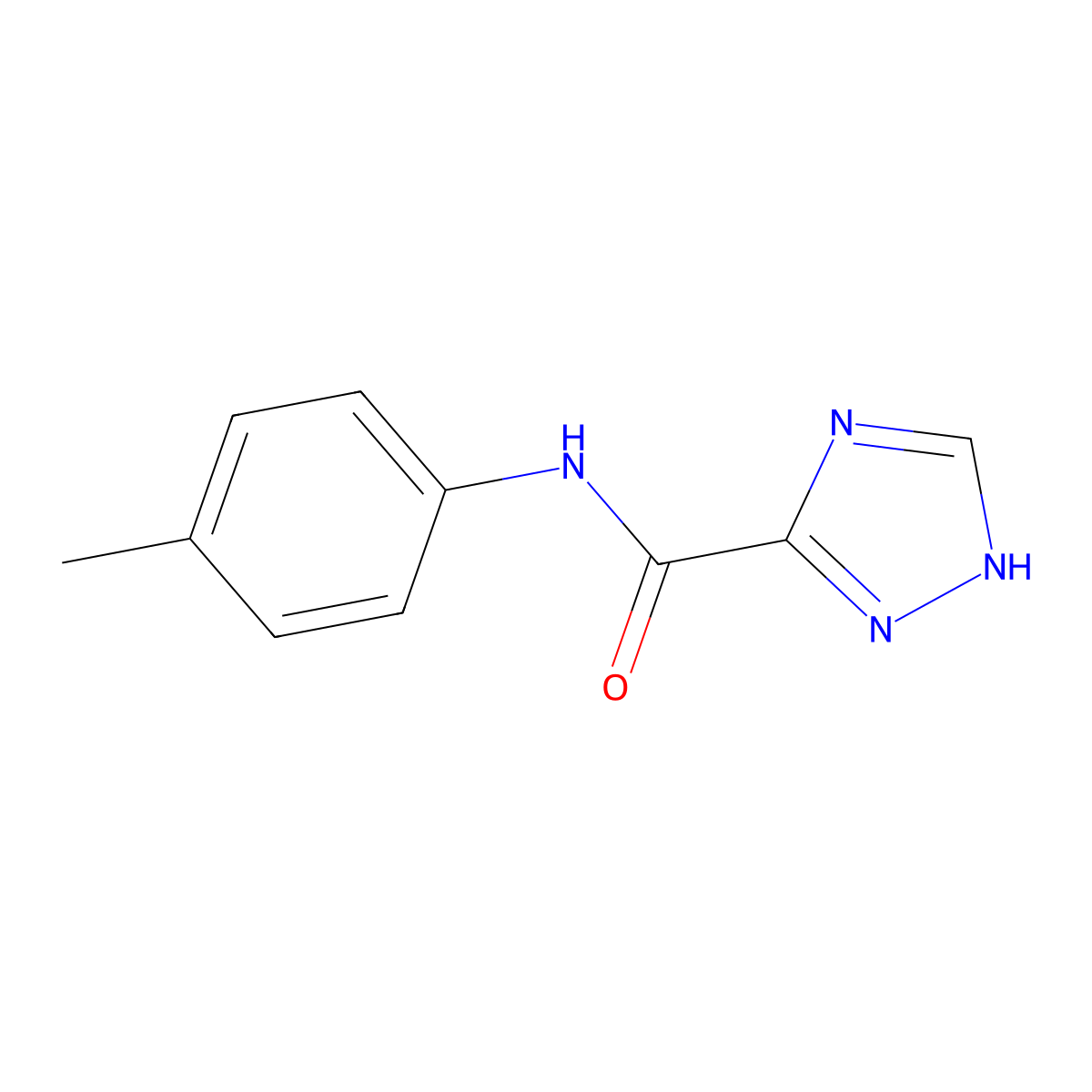 N-(4-methylphenyl)-1H-1,2,4-triazole-5-carboxamide molecular structure, CAS 68070-53-1