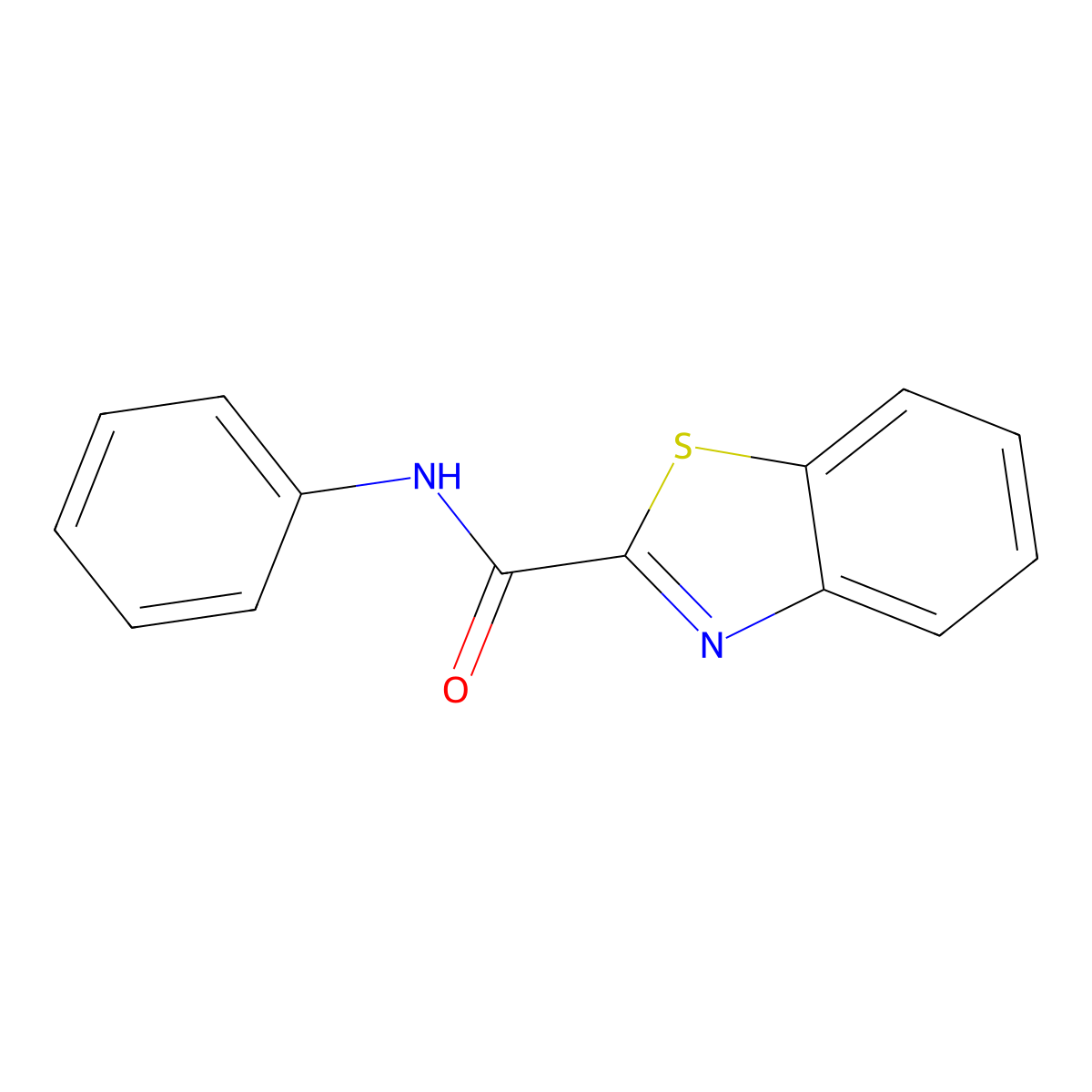 N-phenyl-1,3-benzothiazole-2-carboxamide molecular structure, CAS 68070-62-2