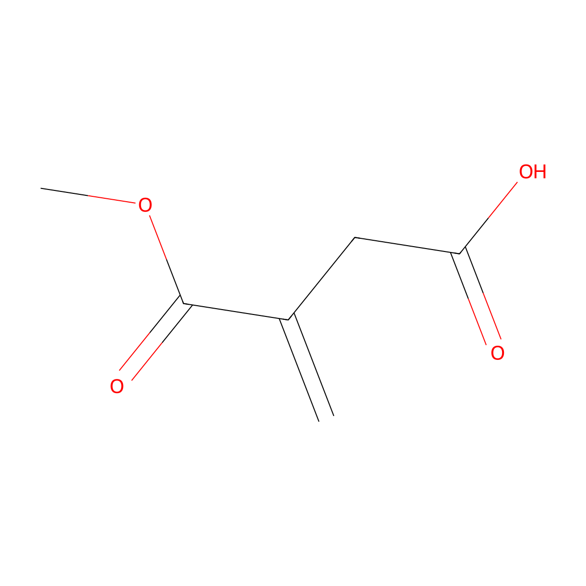 Butanedioic acid, 2-methylene-, methyl ester molecular structure, CAS 68071-27-2