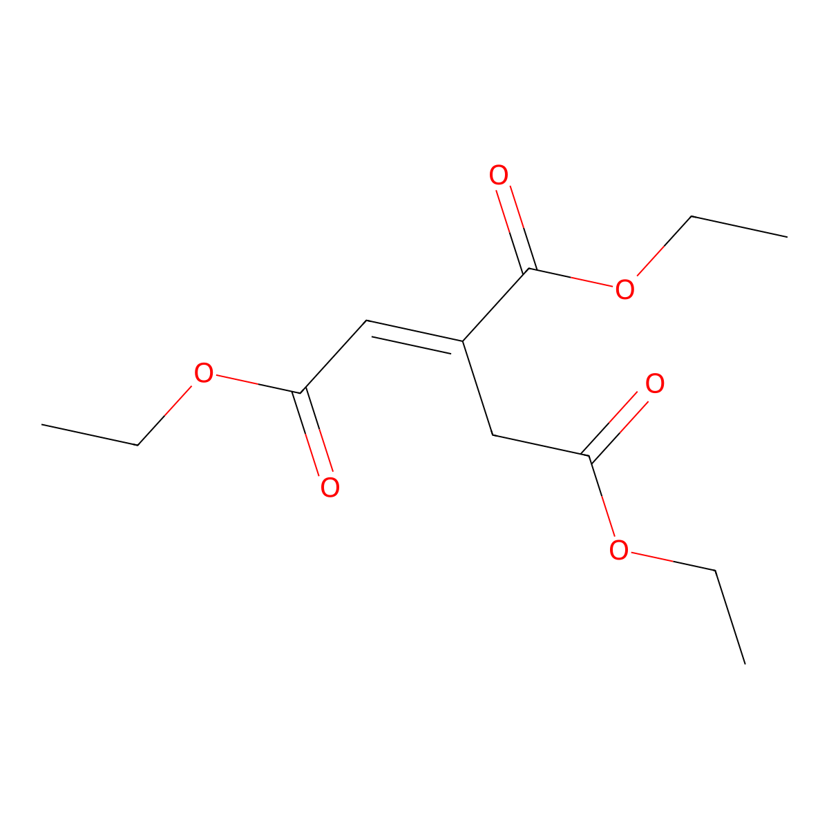 triethyl (E)-prop-1-ene-1,2,3-tricarboxylate molecular structure, CAS 68077-28-1