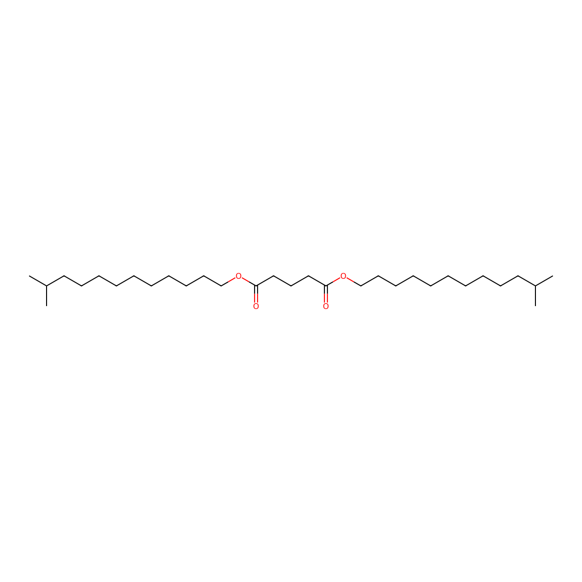 Diisotridecyl glutarate molecular structure, CAS 68080-42-2