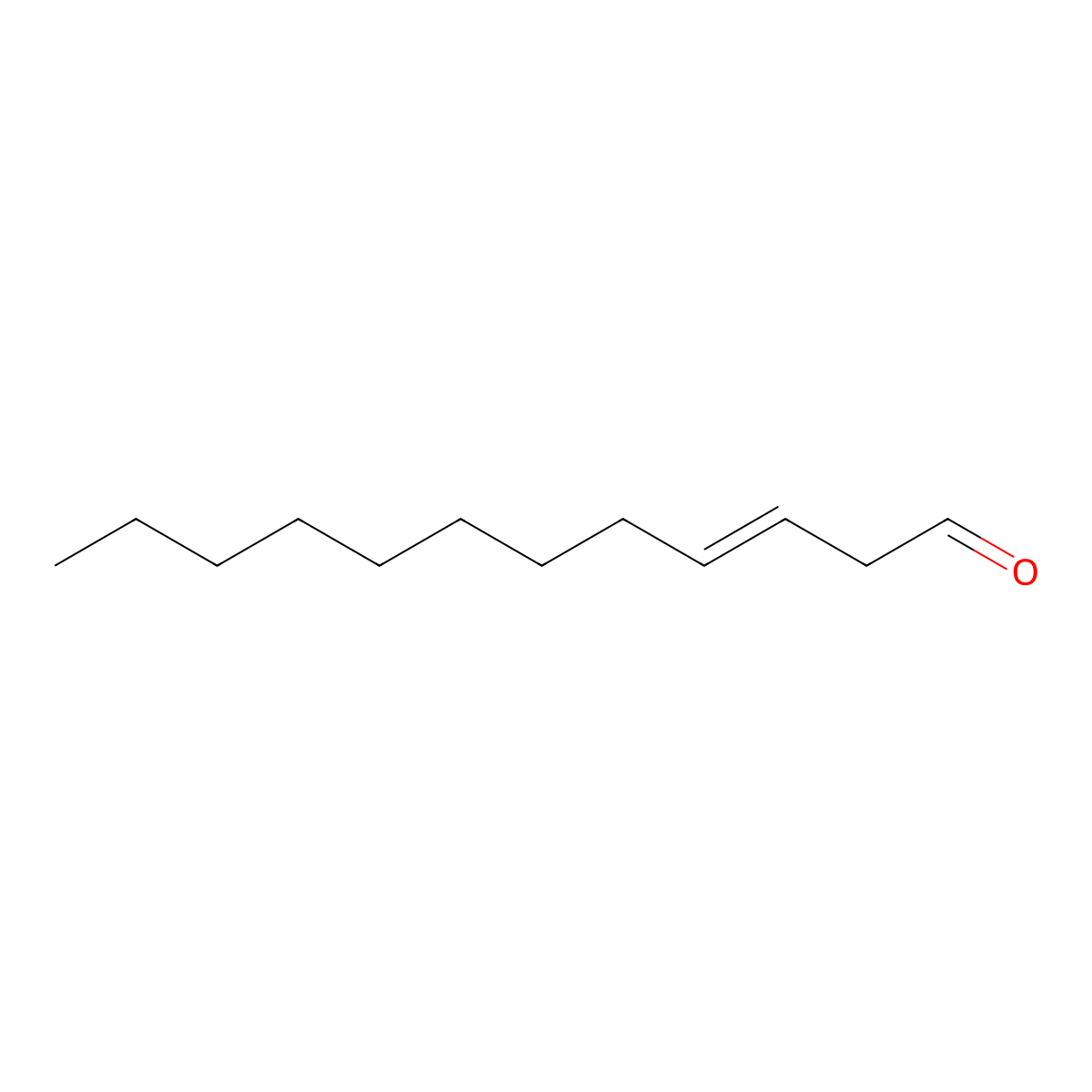 Dodec-3-en-1-al molecular structure, CAS 68083-57-8