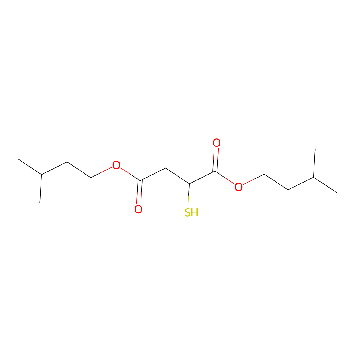 Diisopentyl thiomalate molecular structure, CAS 68084-03-7