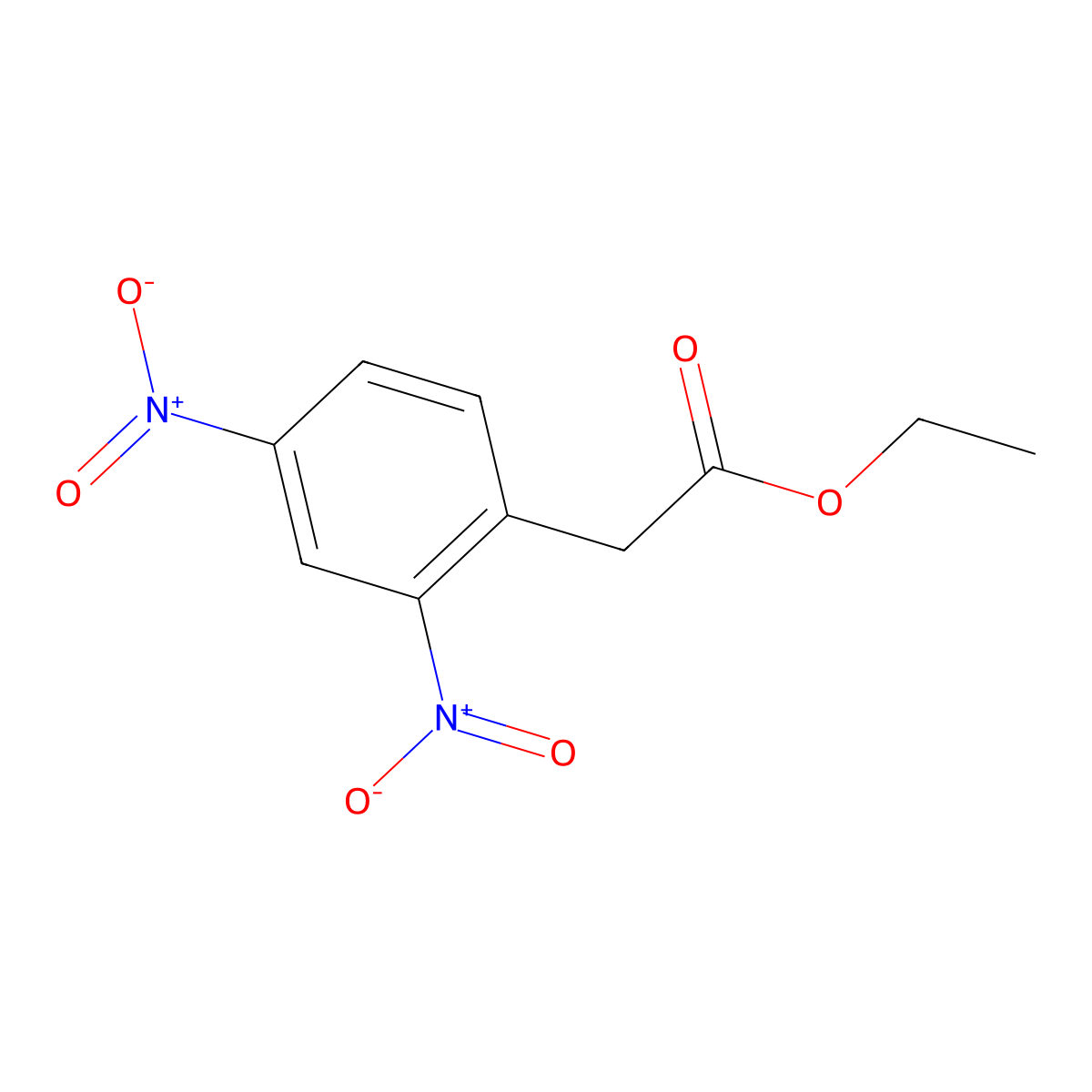 Benzeneacetic acid, 2,4-dinitro-, ethyl ester molecular structure, CAS 68084-17-3