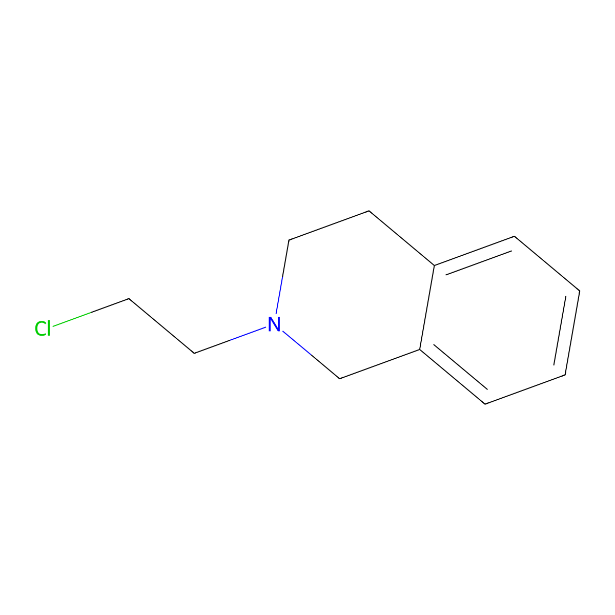 2-(2-chloroethyl)-3,4-dihydro-1H-isoquinoline molecular structure, CAS 68085-34-7