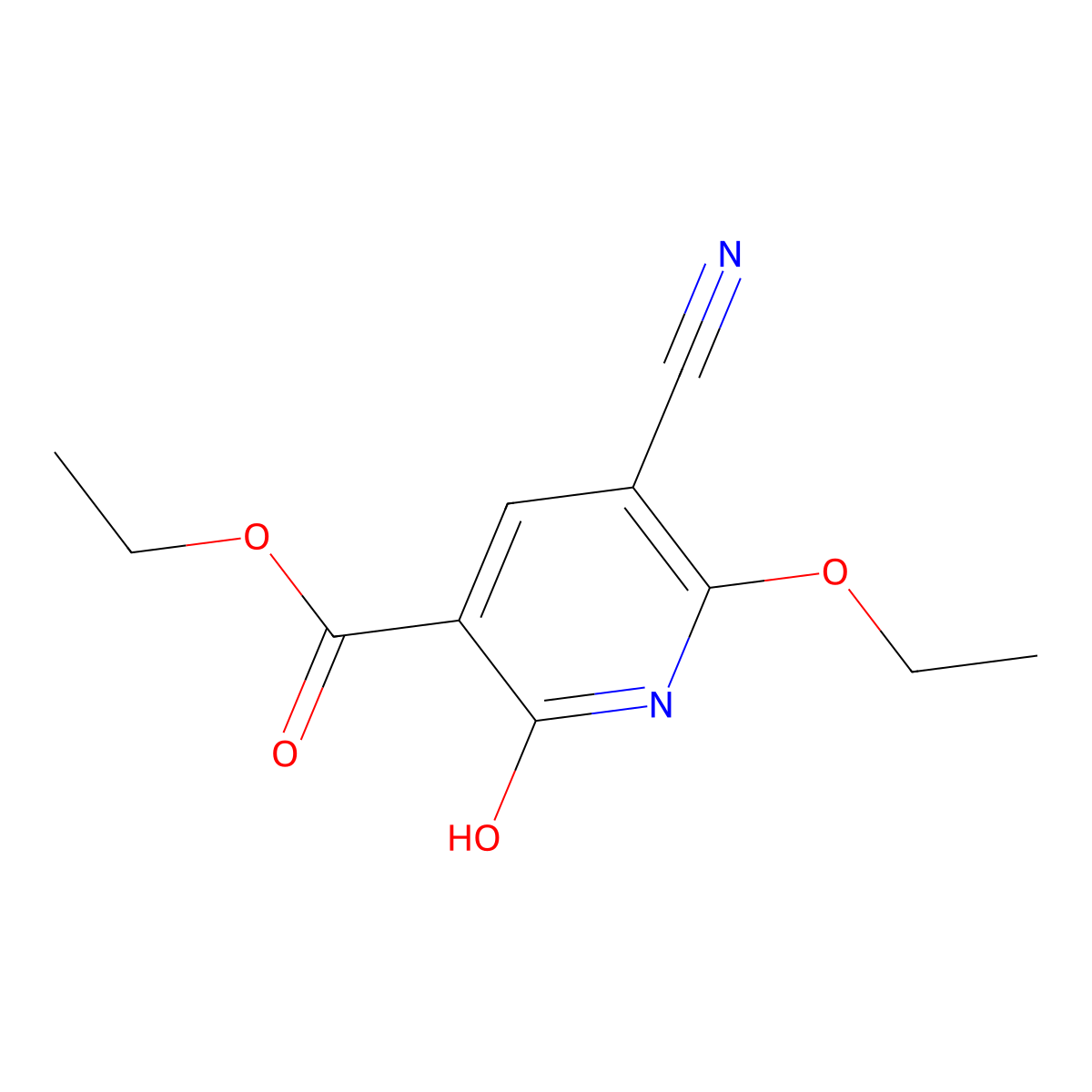 Ethyl 5-cyano-6-ethoxy-2-hydroxynicotinate molecular structure, CAS 68085-40-5