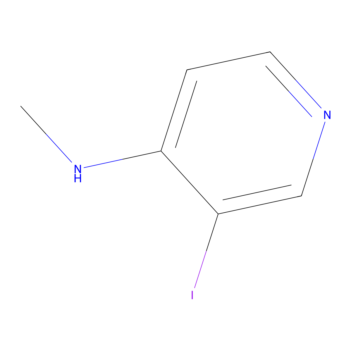 3-Iodo-N-methylpyridin-4-amine molecular structure, CAS 680859-97-6